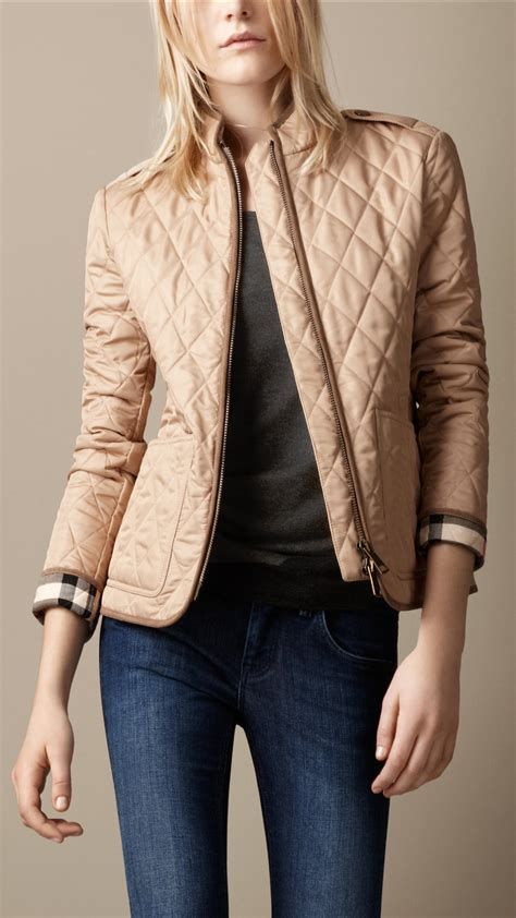 lyst burberry diamond quilted jacket|Burberry Diamond Quilted Jacket in Natural .